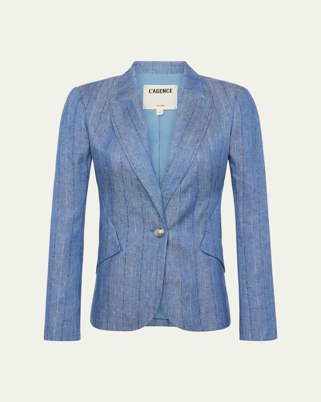 Chamberlain Striped Chambray Blazer